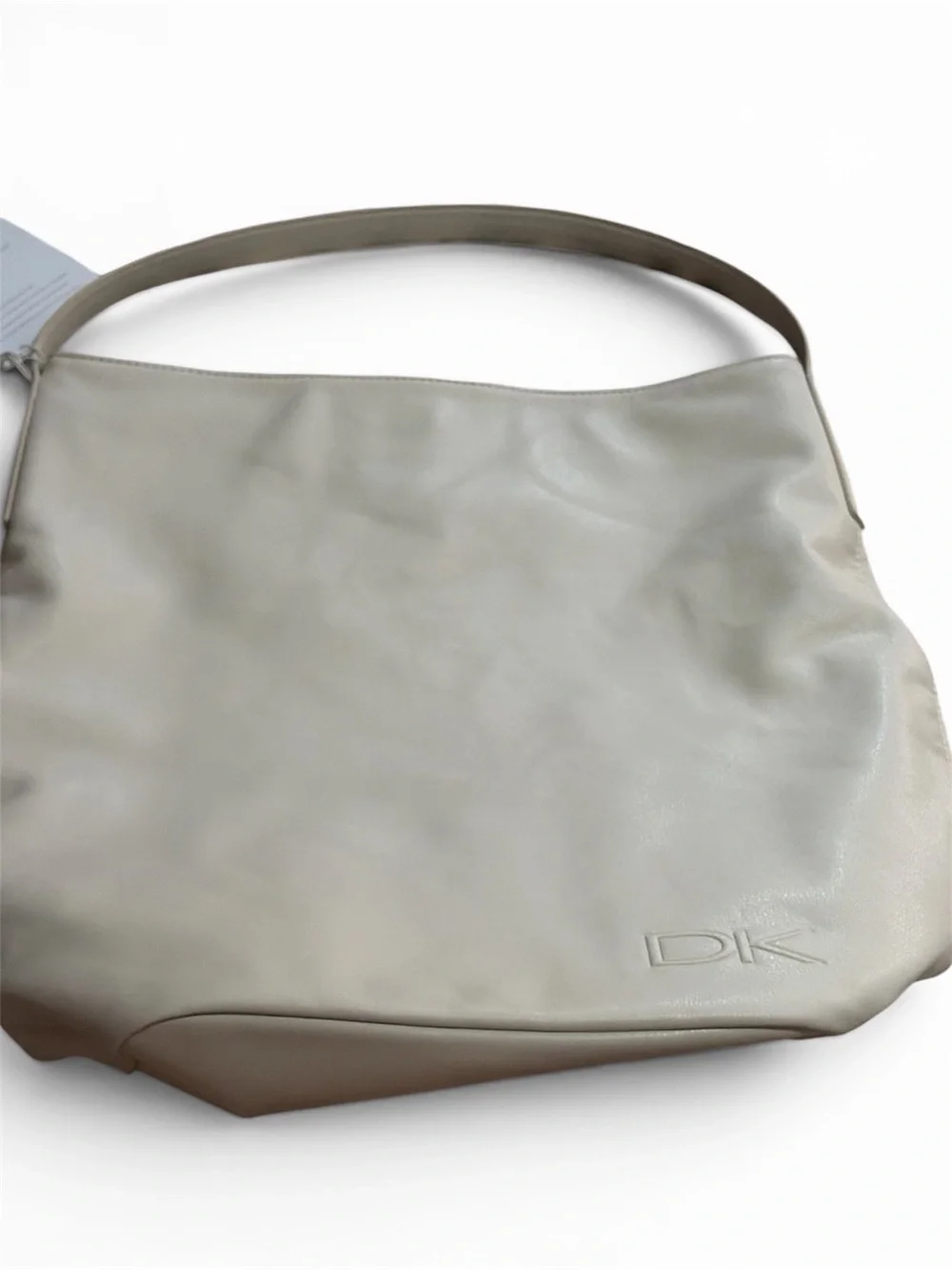 Donna Karan Soft Cream Leather Shoulder Tote